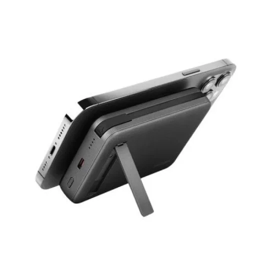 Energea Magpac Pro Plus, 10000Mah Magsafe Compatible Qi2 Power Bank With Built-In Cable And Stand - Gun